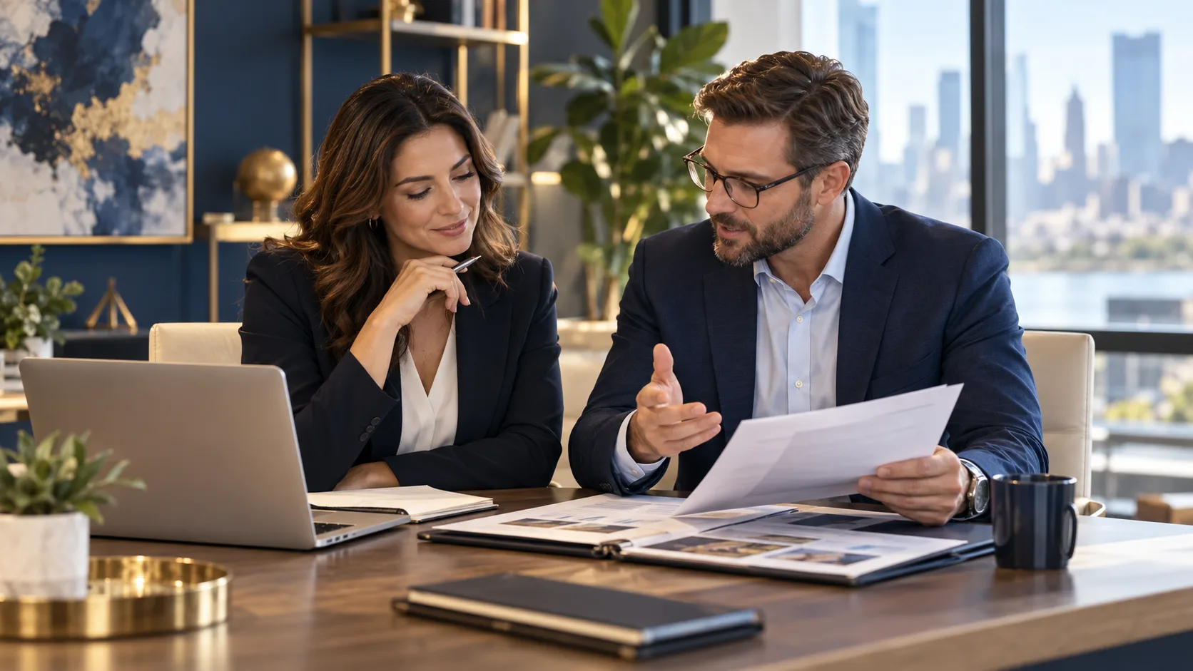 Research buyer and recruiting partner reviewing a qualitative research project plan